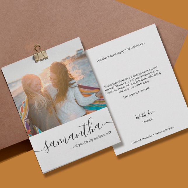 Invitation Photo personnalisée Serez-vous ma proposition de s (Créateur téléchargé)
