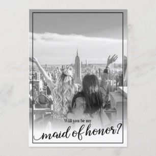 Invitation Photo personnalisée Serez-vous ma servante d'honne