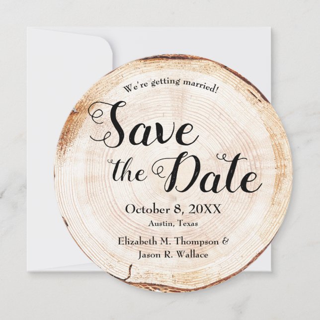Invitation Photo personnalisée unique Automne mariage rustiqu (Devant)