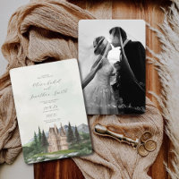 Photo personnalisée vintage Anglais manoir mariage