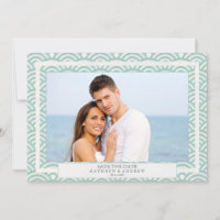 Photo plate de Save The Date avec vagues Seigaiha 