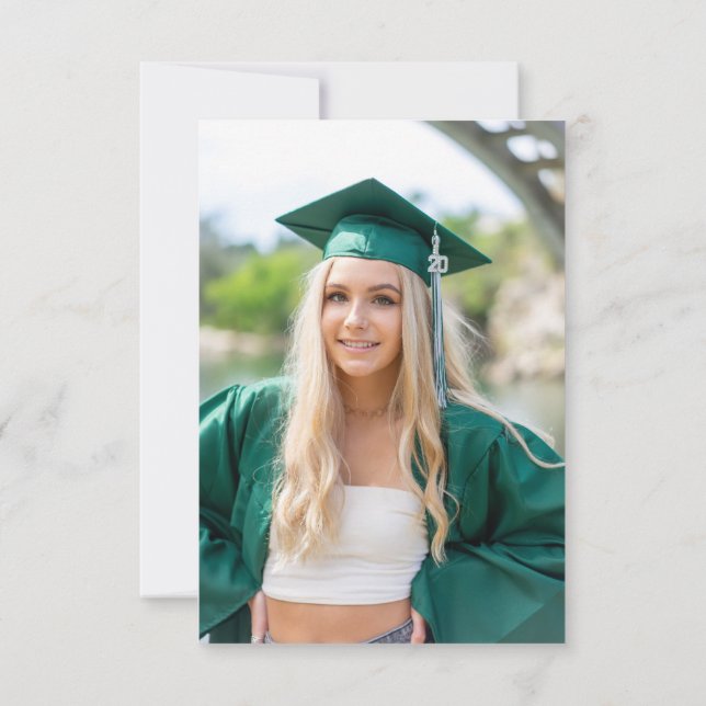 Invitation Photo Pom-pom girl Black Gold Graduation Party (Dos)
