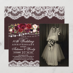 Invitation photo pour anniversaire de mariage - TO