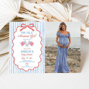 Invitation photo pour Baby Shower Fille Tout à fai