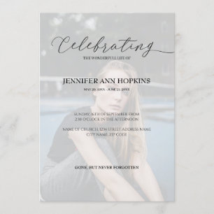 Invitation photo pour célébrer la vie