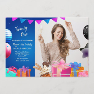 Invitation photo pour célébrer l'anniversaire