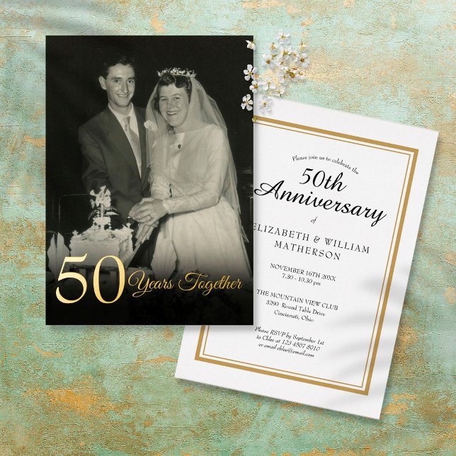 Invitation photo pour chaque année Mariage (Créateur téléchargé)