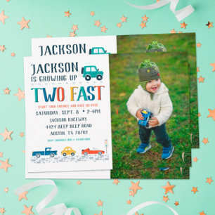 Invitation photo pour deux fêtes de fin d'année