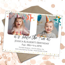 Photo pour enfants d'anniversaire double