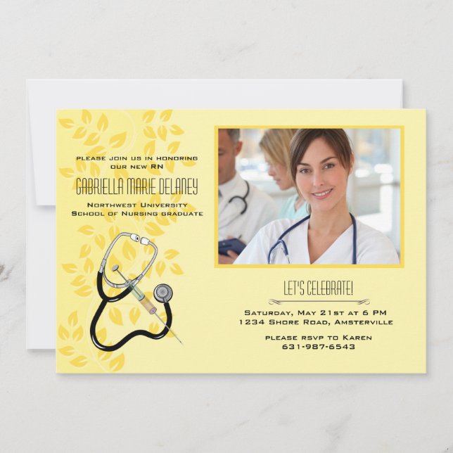 Invitation photo pour équipement Médicale (Devant)