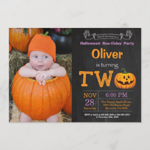 Invitation photo pour la fête d'Halloween du 2e an