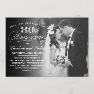 Invitation photo pour la fête du 30e anniversaire
