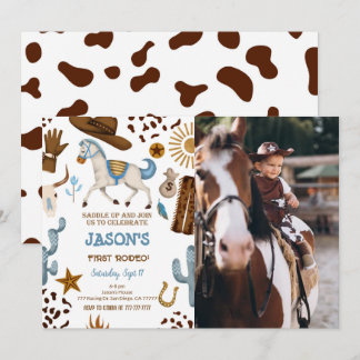 Invitation photo pour l'anniversaire de Cowboy