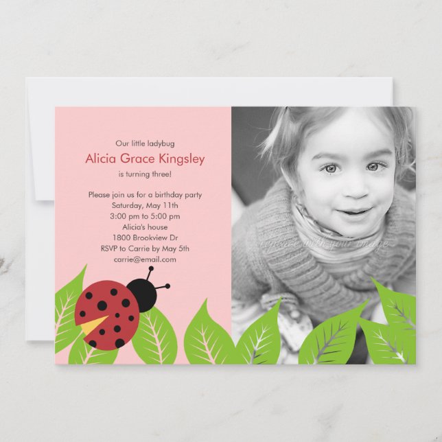 Invitation photo pour l'anniversaire de Little Lad (Devant)