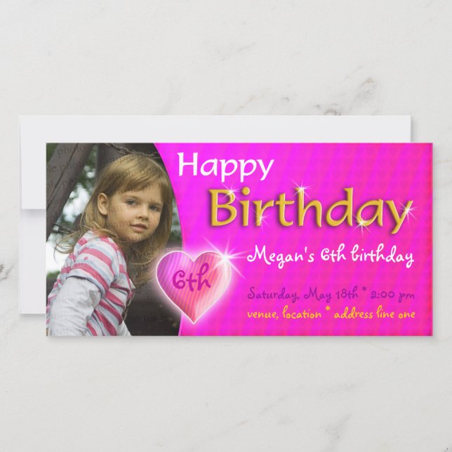 Invitation photo pour l'anniversaire de Megan | Co (Devant)