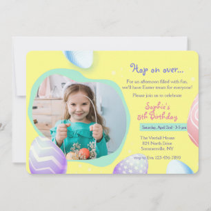 Invitation photo pour l'anniversaire de Pâques