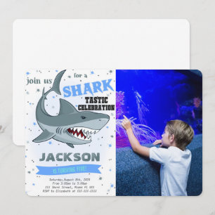 Invitation photo pour l'anniversaire du requin