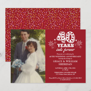 Invitation Photo pour le 40e anniversaire du Mariage