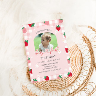 Invitation photo pour le premier anniversaire de B