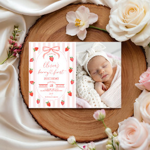 Invitation photo pour le premier anniversaire de B