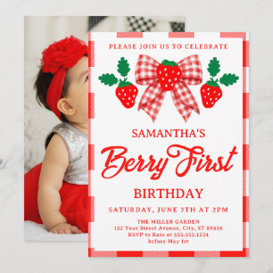 Invitation photo pour le premier anniversaire de f