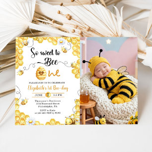 Invitation photo pour le premier anniversaire So S