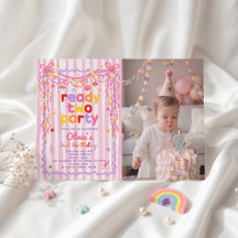 Invitation photo pour les 2 ans de la fille à la f