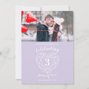 Invitation photo pour les 3 ans d'anniversaire de 