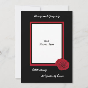 Invitation photo pour les 40 ans de mariage