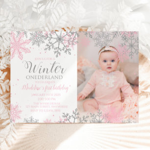 Invitation photo pour ONEderland hivernal avec flo