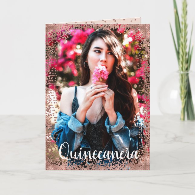 Invitation Photo Quinceañera de bannière de parties (Devant)