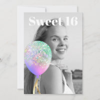 *~* PHOTO - Rainbow Sweet 16 Balloon AP29 Annivers