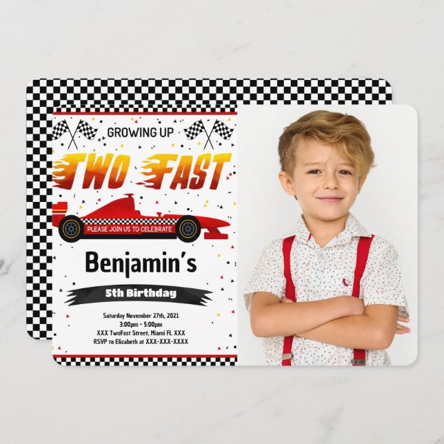 Invitation photo rapide (Devant / Derrière)