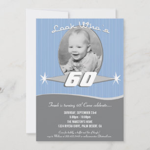 Invitation photo Retro Milestone Anniversaire