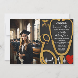 Invitation Photo RN Célébration de la graduation en soins inf