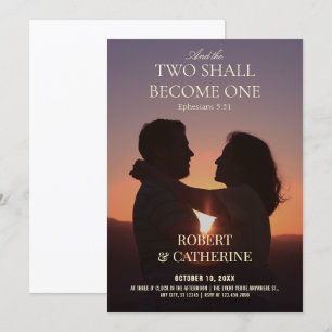Invitation Photo romantique de mariage 
