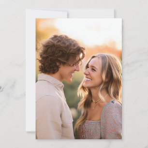 Invitation Photo romantique orange chaud