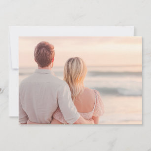 Invitation Photo Romantique Pastel Serein