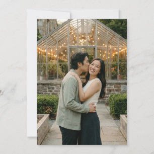 Invitation Photo romantique vert