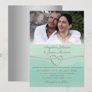 Invitation Photo Sage Green Mariage