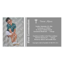 Invitation photo Silver First Communion