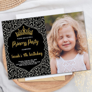 Invitation Photo Silver Parties scintillant White Princess An