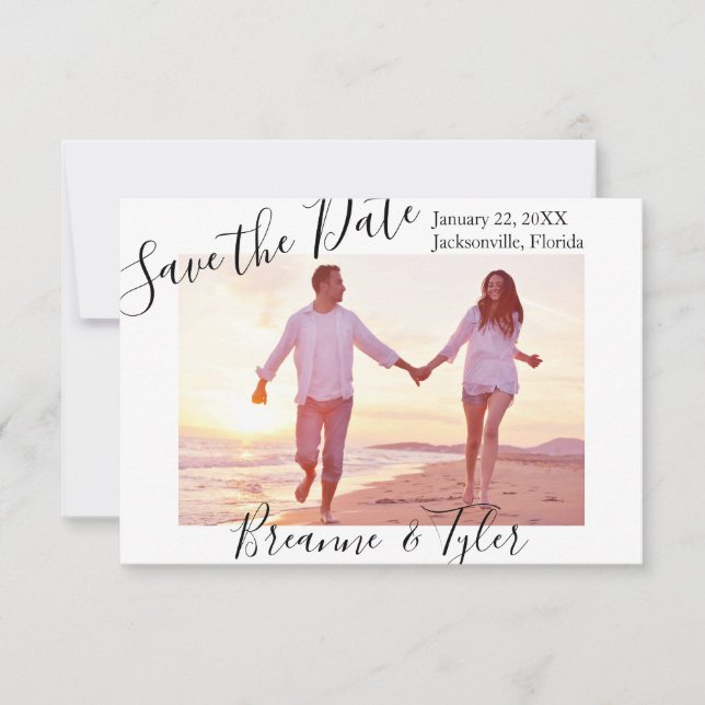 Invitation Photo simple - 3x5 Enregistrer la date (Devant)