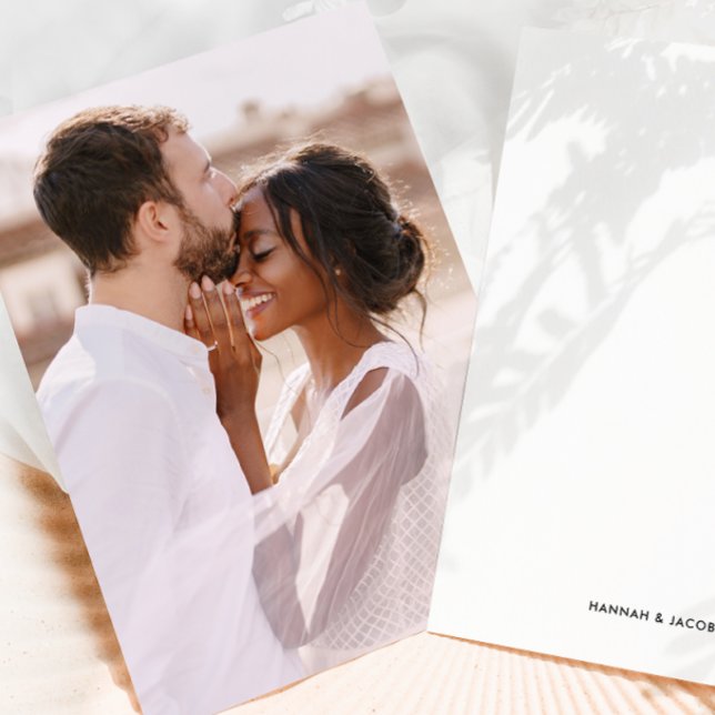 Invitation Photo simple avec Mariage de noms de couples (Créateur téléchargé)