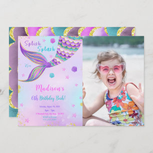 Invitation photo Splish Splash Mermaid