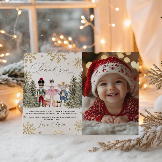 Invitation Photo Sugar Plum Nutcracker Thank You (Créateur téléchargé)