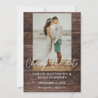 Photo sur Wood Change the Date