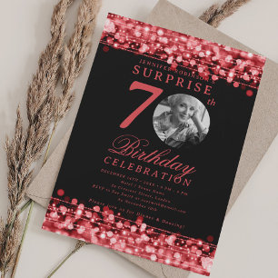 Invitation Photo SURPRISE pour une fête d'anniversaire de 70