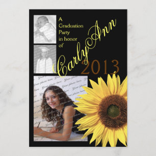 Invitation Photo Tournesol Tri