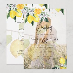 Invitation PHOTO TOUT-EN-1 OVERLAY Mariage de citrons Inviter